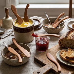 Couteau à confiture réutilisable en bois vintage, spatules à fromage et beurre, prix de gros direct usine du Vietnam - Product Image 4
