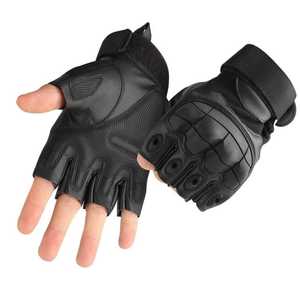 Guantes Tácticos Personalizables de Medio Dedo, Transpirables, con Nudillos de Goma Dura, Unisex, para Ciclismo, Antideslizantes, con Cierre de Gancho y Bucle - Product Image 2