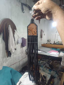 Accessoires de porte-clés en cuir de vache de Style Rodeo avec frange colorée fabricant en gros directement de l'usine - Product Image 4