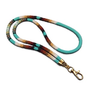 Luxury Seed Beads Beaded <b>Lanyards</b> <b>For</b> Stylish ID Cards Handmade Seed Beads Beaded <b>Lanyards</b> <b>For</b> Office Badge Use - Product Image 5
