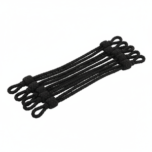 Cordons de chapeau torsadés en viscose à finition enduite, style classique personnalisable, les plus vendus, pour casquettes à visière d'officier - Product Image 1