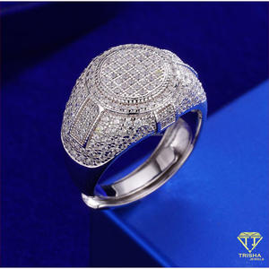 Anillo de Hombre con Diamante Moissanite y Plata 925, Joyería de Lujo Brillante para Revendedores Mayoristas - Product Image 2