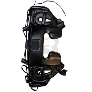 Boxing Set with Nose Bar Head Guard and <b>Strap</b> Boxing Gloves in Genuine Cowhide Leather with premium quality padding - Product Image 6