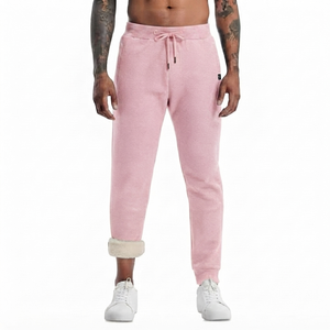 DROGEN EXPORTS Men Spring Sherpa Lined Fleece Sweatpants Lightweight Anti-Pilling Drawstring Closure Casual Sportswear Outdoor - Product Image 1
