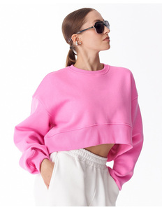 Sudadera corta para mujer, suave, cómoda, ligera, de manga larga, informal, estilo urbano, a la moda - Product Image 5