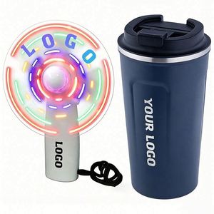 Wholesale Portable Luminous Font Customizable Electric Fan Handheld Led Mini Fans for Business Event Promo Gift - Product Image 1