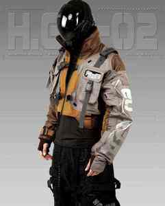 Veste tactique Techwear pour homme, style cyberpunk, streetwear, multi-poches, cargo, à capuche, coupe-vent, équipement urbain futuriste, style ninja - Product Image 6