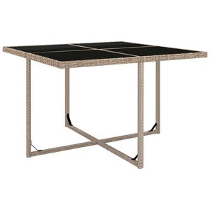 Set da pranzo con Patio in Poly Rattan Beige 9 pezzi con cuscini per uso giardino - Product Image 5