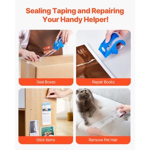 Dispenser per Nastro Adesivo Trasparente da 1,5 Pollici, 6 Rotoli 1,88 x 25 Iarde, Nastro Adesivo Resistente Trasparente da 2,7 Mil per Imballaggio - Product Image 2