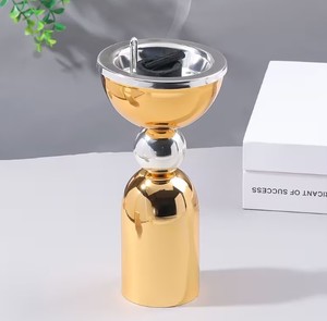 Quemador de Incienso de Pino Ecológico de Metal Dorado y Plateado de Lujo, Mabkhara, Incienso Árabe Oud, Decoración Moderna para el Hogar - Product Image 4