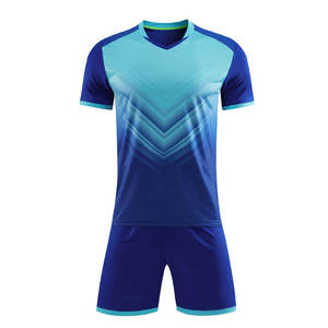 Men's V-Neck Sublimated <b>Soccer</b> Jersey Set for Green Gradient Sleeveless Moisture Wicking Elastic Waist Shorts Custom Sports - Product Image 2