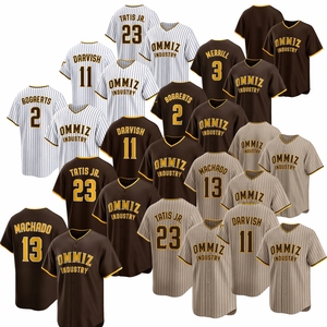 2026 Wholesale Men's Stitched San Diego 23#Tatis Jr. 13#Machado 11#Darvish 2#Bogaerts 3#Merrill American <b>Baseball</b> Jersey - Product Image 2