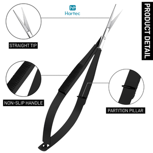 Tijeras para Cutículas de Primera Calidad con Diseño de Mango Negro Sólido para Manicuras Profesionales, para un Agarre y Control Mejorados - Product Image 3