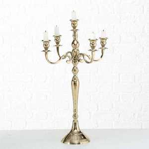 Candelabro Premium Dorado, Portavelas Alto de 5 Brazos para Centro de Mesa de Boda, Navidad, Eventos Festivos y Recepciones - Product Image 4