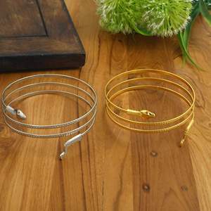Brazalete de Serpiente para Brazo, Acero Inoxidable, Ajustable, Joyería Superior, Dorado/Plateado, Estilo Bohemio, Regalo para Ella - Product Image 4