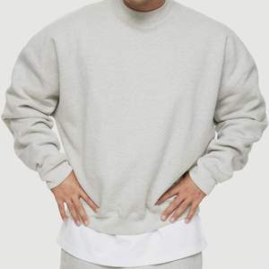 Pull en molleton épais 100 % coton pour homme, col rond, coupe oversize, bleu roi, épaules tombantes, avec logo personnalisé, fabricant, faible MOQ - Product Image 5
