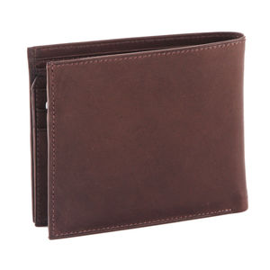 กระเป๋าสตางค์หนังแท้ทรงยาวแบบพับได้ รุ่น Royaa BS-401-029-brown ดีไซน์เนอร์ สำหรับทุกเพศ หนังเครซี่ฮอร์ส ลายเรขาคณิต เรียบหรู สำหรับนักธุรกิจ - Product Image 2