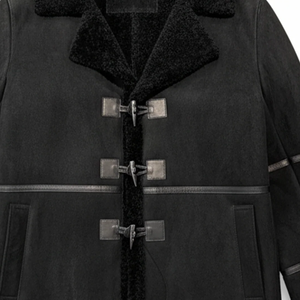 Premium <b>Men's</b> Leather <b>Shearling</b> Winter <b>Jacket</b> Genuine Sheepskin Fur Aviator Coat Luxury Warm Durable Style Wear - Product Image 4