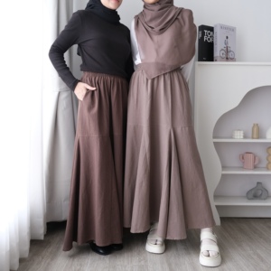 Women's Linen <b>Skirt</b> with Jumbo Size Premium Comfort by ByMeldev Angel - Product Image 5
