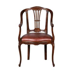 Silla de Comedor Ergonómica Clásica de Madera con Asiento Tapizado en Cuero, Muebles Elegantes para Comedor, Hogar, Oficina, Restaurante, Hotel - Product Image 1