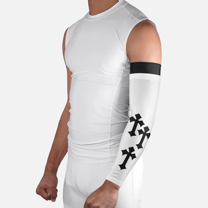 Customized Plain Color Unisex <b>Compression</b> <b>Arm</b> <b>Sleeves</b> For Cycling Gym & Running Tight Fit Sweat Absorbing Compressed <b>Arm</b> <b>Sleeve</b> - Product Image 2