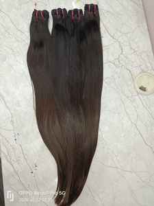 Extensions de cheveux humains indiens vierges Remy non traités - Tissage de cheveux de haute qualité, résistant à la chute, doux, brillant, double trame, pour tous les types de coiffures - Product Image 6