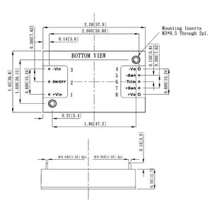 Convertidor CC a CC Compacto FranMar de 50W, Modelo DUQB050, Tamaño Cuarto de Bloque, Montaje Industrial DIP, Fuente de Alimentación CN - Product Image 2