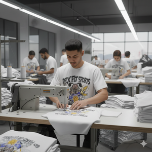 T-shirt Homme Vintage Délavé à l'Acide Coupe Oversize 100% Coton Personnalisé Impression DTG Col Rond Manches Courtes Marque Privée - Product Image 2