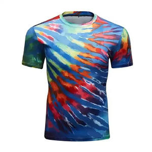 T-shirt de sport pour homme, sublimation, anti-transpiration, respirant, performance athlétique, séchage rapide, fitness, gym, entraînement, 100% coton - Product Image 1