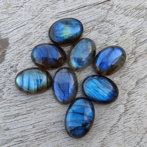 Labradorita Azul Natural con Destello, Corte Ovalado, Cabujón, Piedra Suelta, Certificada por Terceros para Joyería, Todos los Tamaños Disponibles - Product Image 4