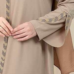 2025 New Closed Abaya Premium Quality Women's <b>Dress</b> Turkish Style Polyester Breathable Lightweight Anti-Wrinkle Anti-static - Product Image 6