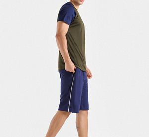 Men <b>Athletic</b> Two Tone Sports Shorts Lightweight Breathable Training Casual Comfortable Summer Activewear Style - Product Image 3