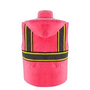 เสื้อกั๊กนิรภัยสะท้อนแสงสำหรับงานก่อสร้างอุตสาหกรรม ระดับ ANSI Class 2 กันน้ำ ผลิตตามสั่งขายส่ง - Product Image 5