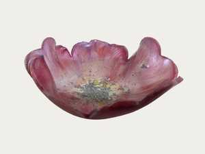 Bol décoratif artisanal en résine époxy rose clair moyen, design géode - Product Image 4