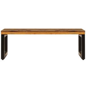 Tavolino in legno massello di recupero e acciaio 39.4 \ "x19.7 \" x13.8 \ "dimensioni Design elegante per decorazioni per la casa - Product Image 3