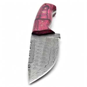 Handcrafted Damascus Steel Utility <b>Craft</b> <b>Tool</b> Pink Wood Handle Metal Decor - Product Image 6