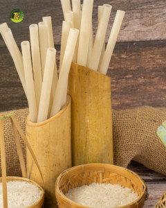 Pajitas de Arroz Naturales, Pajitas Biodegradables Sostenibles para Té de Burbujas y Bebidas - Product Image 3