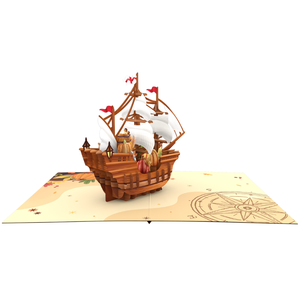 Tarjeta de Felicitación 3D Pop-Up de Acción de Gracias al por Mayor con un Barco de Peregrinos y Elementos de Cosecha, Tarjeta de Felicitación 3D Hecha a Mano por Fabricante Vietnamita - Product Image 4