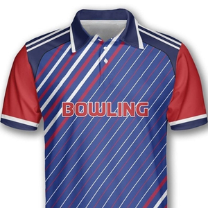 Wholesale Men's Adult <b>Bowling</b> for <b>Shirt</b> Performance Fabric Custom Heat-Transfer Printed Short Moisture-Wicking Breathable UPF - Product Image 5