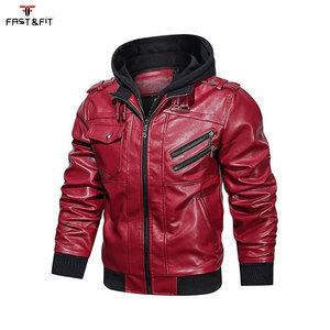 Blouson de moto en toile pour homme, en cuir d'agneau véritable, finition bicolore, élégant, avec surpiqûres, vêtement d'extérieur décontracté et tendance, coupe ajustée, hiver - Product Image 2