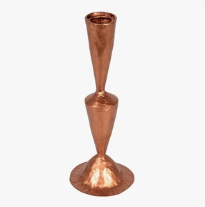 Support de bougie conique en cuivre martelé, style moderne et sculptural, centre de table, décoration intérieure, Noël - Product Image 3