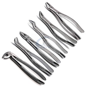 Ensemble de forceps d'extraction dentaire en acier inoxydable, outils chirurgicaux manuels, certifiés CE, kit d'instruments de classe I - Product Image 6