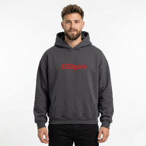 Sudadera con Capucha Personalizada con Logotipo, 550 g/m², Gruesa, para Hombre y Mujer, Estilo Oversize con Hombros Caídos, Sudadera de Felpa de Algodón Premium para Streetwear - Product Image 1