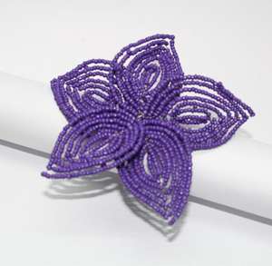 Anillos de Servilleta de Cristal con Diseño de Árbol y Flores, Ecológicos, Clásicos y Redondos para Bodas - Product Image 1