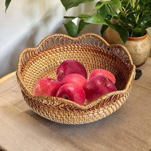 Bandeja de ratán tejida blanca de diseño hermoso para decoración de mesa en fiestas navideñas, bodas y otras celebraciones, a bajo precio. - Product Image 4