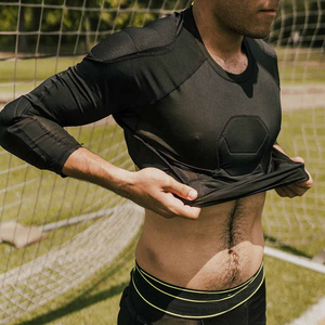 Maillot de football compressif rembourré pour jeunes et adultes, protection contre les impacts, respirant, sous-vêtement d'entraînement, maillots de compression - Product Image 5