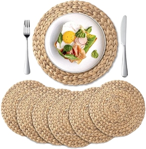 Mantel individual tejido a mano de jacinto de agua de Vietnam, de fibra natural, para mesa de comedor, hogar, restaurante, decoración ecológica. - Product Image 4