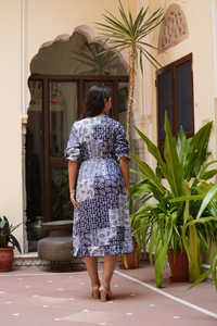 Kurta/Kurti de Poliéster con Estampado Digital para Mujer, Color Azul Verde, Estilo Casual de Verano para Fiestas, Secado Rápido, Protección Solar Alta - Product Image 2