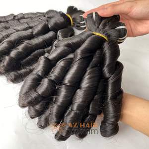 Funmi ondulado vietnamita humano de alta calidad cabello cutícula alineada mejor opción extensiones de cabello de Color negro precio asequible tendencia caliente - Product Image 5