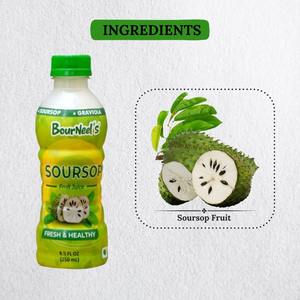 Zumo de fruta Bourneels Soursop 250ml Graviola Laxman Phal Fruit Pulpy Juice Drink High Vitamin C - Product Image 3